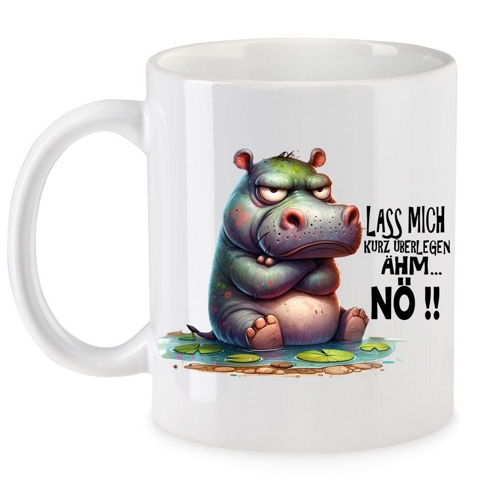Ähm... NÖ !! Nilfredo das Nilpferd Tasse Keramik Motiv: TBXN